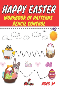 Happy easter workbook of patterns pencil control
