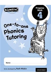 Read Write Inc.: Phonics One-to-One Phonics Tutoring Progress Book 4 Pack of 5