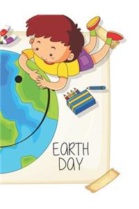 Earth Day Blank Lined Notebook