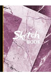 Sketchbook: Purple Marble Sketchbook / Drawing Book to Practice Sketching, Drawing, Writing and Creative Doodling