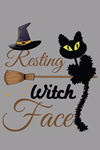 Resting Witch Face: Blank Lined Journal For Halloween Lovers Witches, Chalkboard Cover