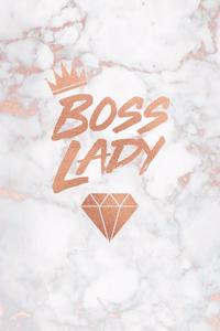 Boss Lady: Rose Gold and Marble Notebook College Ruled Journal for Women 6x9 Journal - 120 Pages