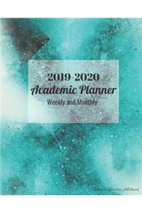 2019-2020 Academic Planner Weekly and Monthly Tortoise Universe Abstract