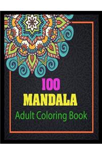 100 Mandala Adult Coloring Book