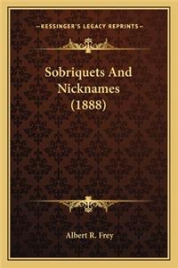 Sobriquets And Nicknames (1888)