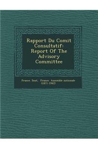 Rapport Du Comit Consultatif