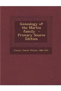 Genealogy of the Martin Family