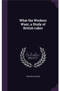 What the Workers Want, a Study of British Labor
