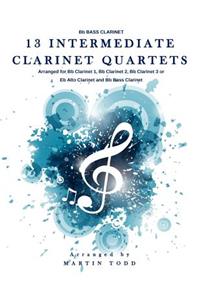 13 Intermediate Clarinet Quartets - Bb Bass Clarinet