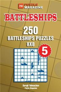 Battleships - 250 Battleships Puzzles 8x8 (Volume 5)