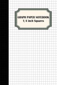 Graph Paper Notebook: 1/4 Inch Squares Graphing Paper - 100 Pages Large Print 8.5x11 - Softback (Composition Books) - Blank Quad Ruled: Comp