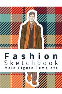 Fashion Sketchbook Male Figure Template