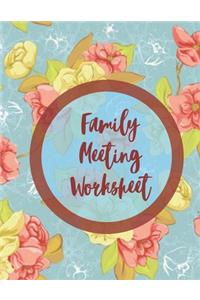 Family Meeting Worksheet