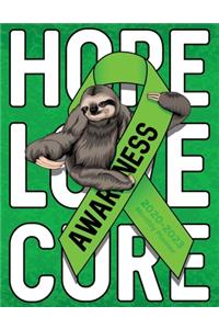 Non-Hodgkin's Lymphoma Cancer Awareness Ribbon and Cute Sloth Hope Love Cure