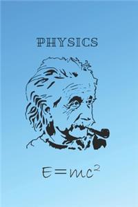 Notebook with squared paper 240 pages, 6x9 School Notebook, bilateral, two-sided, Maths, Physics