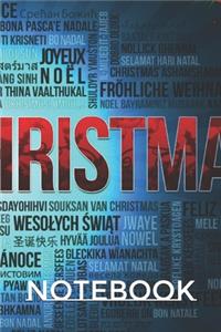 Merry Christmas Notebook, Christmas Journal, Christmas Diary, Santa Claus - One Subject - 120 Pages