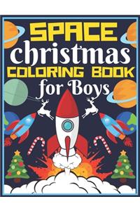 Space Christmas Coloring Book for Boys