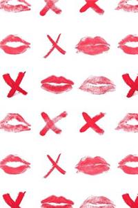 X O X O: Lipstick Lovers Pattern - 150 Lined Journal Pages Planner Notebook with Lip Kiss Prints on the Cover