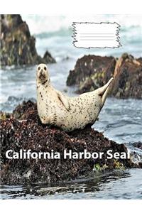 California Harbor Seal on cover collegeruledlinepaper Composition Book