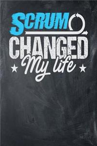 Scrum Changed My Life: Chalkboard, Blue & White Design, Blank College Ruled Line Paper Journal Notebook for Project Managers and Their Families. (Agile and Scrum 6 x 9 inc