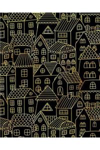 Journal Notebook Cute Houses Pattern 8