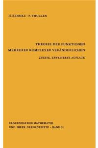 Theorie Der Funktionen Mehrerer Komplexer Veränderlichen