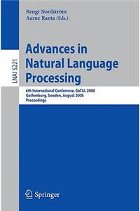 Advances in Natural Language Processing: 6th International Conference, Gotal 2008, Gothenburg, Sweden, August 25-27, 2008, Proceedings