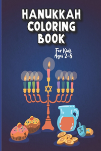 Hanukkah Coloring Book For Kids Ages 2-8