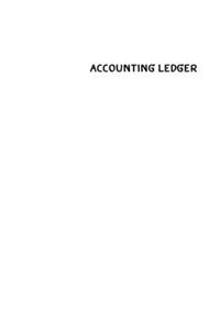 Accounting Ledger Book