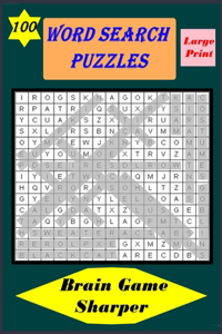 Word Search Puzzle 100 Large-Print Brain game sharper