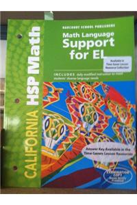 Harcourt School Publishers Math California: Math Lang Spprt/El Se 2