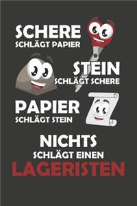 Schere Schlägt Papier - Stein schlägt Schere - Papier schlägt Stein - Nichts schlägt einen Lageristen