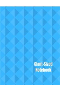 Giant-Sized Notebook: Jumbo Light Blue Diamonds Notebook, Journal, 500 Pages, 250 Ruled Sheets