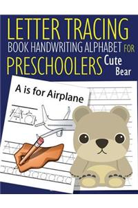 Letter Tracing Book Handwriting Alphabet for Preschoolers Cute Bear
