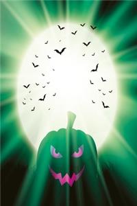 Pumpkin in the moonlight green color