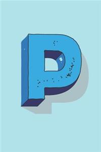 Letter P Monogram Notebook
