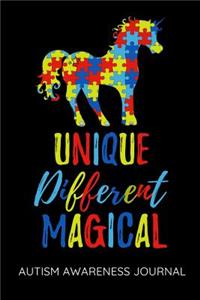 Unique Different Magical - Autism Awareness Journal