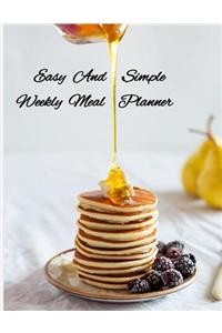 Easy And Simple Weekly Meal Planner