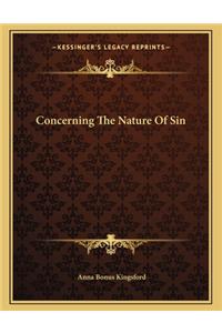 Concerning the Nature of Sin