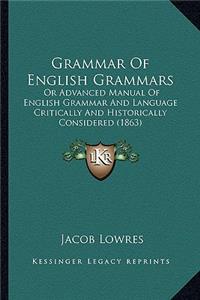 Grammar of English Grammars