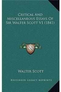 Critical and Miscellaneous Essays of Sir Walter Scott V1 (1841)