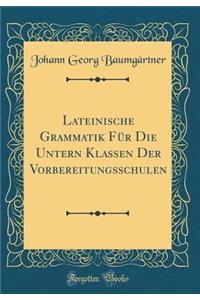 Lateinische Grammatik FÃ¼r Die Untern Klassen Der Vorbereitungsschulen (Classic Reprint)