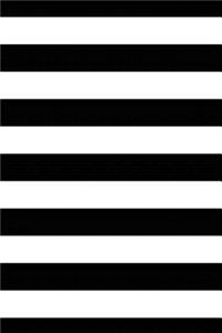 Black White Stripes Blank Book
