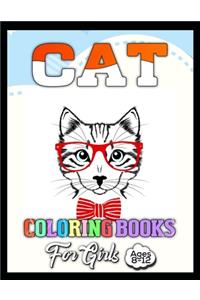 cat coloring books for girls ages 8-12: Cute Cats Coloring Book with Funny Cats Easy cat coloring book grumpy cat coloring book Cat coloring book for seniors cat coloring books for teens c