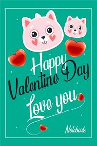Cute Cats Valentine's Day Gift for Cat lovers Notebook journal