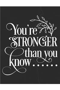 You're Stronger Than You Know��