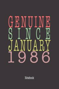 Genuine Since January 1986