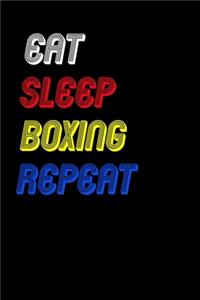 Eat Sleep boxing Repeat Notebook Fan Sport Gift