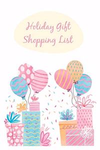Holiday gift shopping list