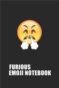 Furious Emoji Emoticons Notebook Emoji Notebook, Blank Composition Book, Emoji Notebooks for Girls/Boys, Emoji School Supplies Notebook for School / Teacher / Office / Student